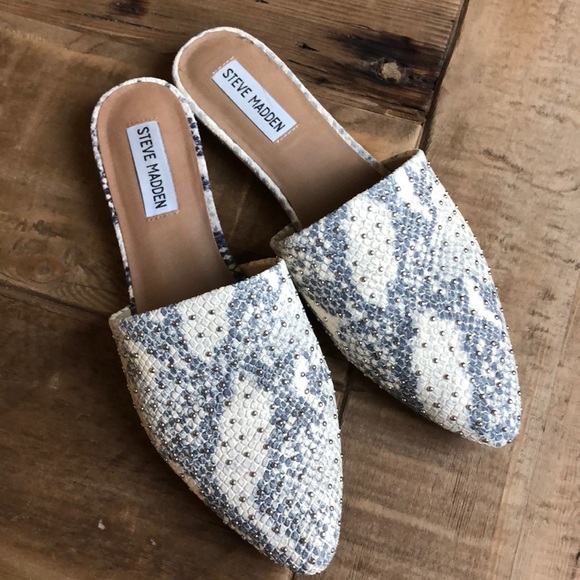 steve madden mules snakeskin